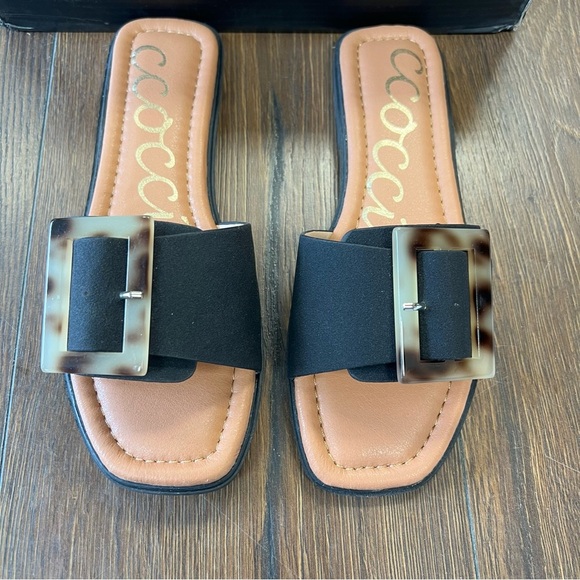 🆕 Ccocci leopard thermal knit cross cross sandal SZ 6 - Picture 3 of 3